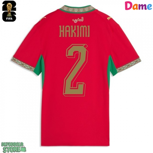 Marokko Achraf Hakimi #2 Replika Hjemmebanetrøje Dame VM 2026 Kortærmet